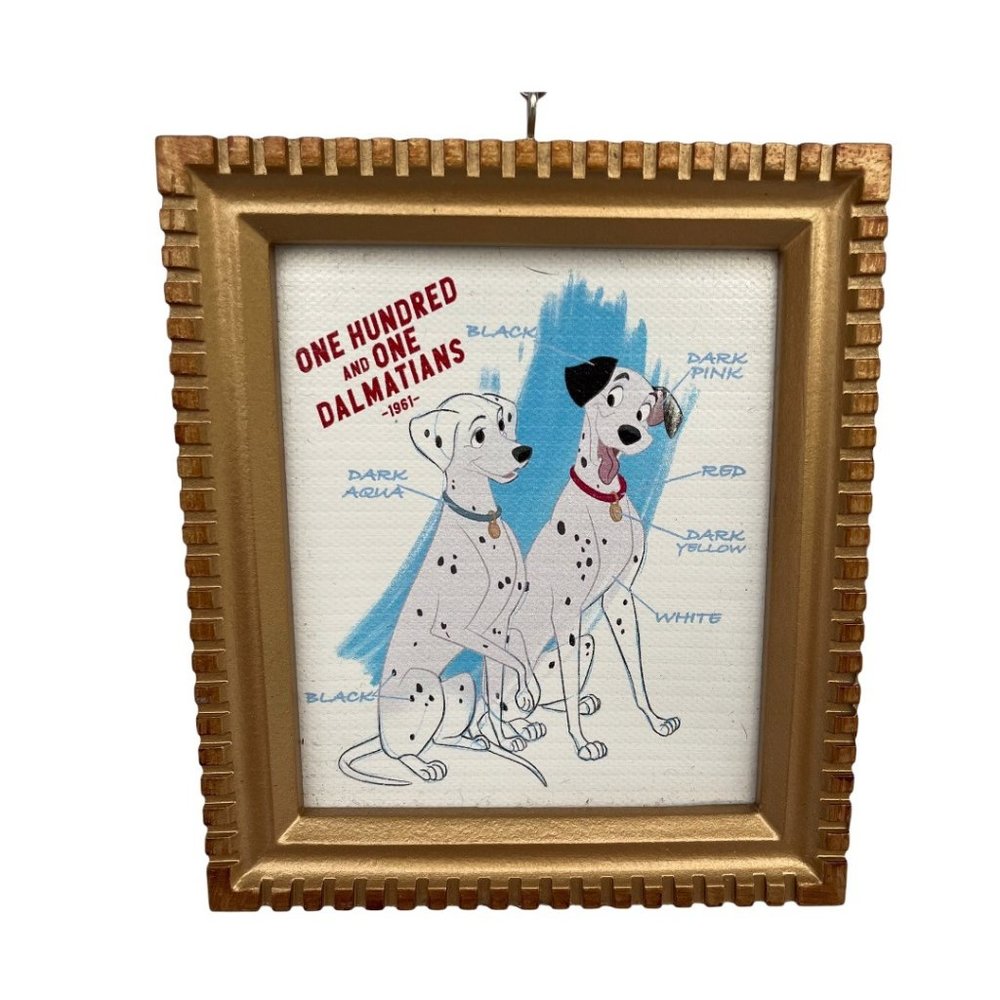 Disney Ink and Paint 101 Dalmatians Pongo Perdita Framed Canvas Ornament